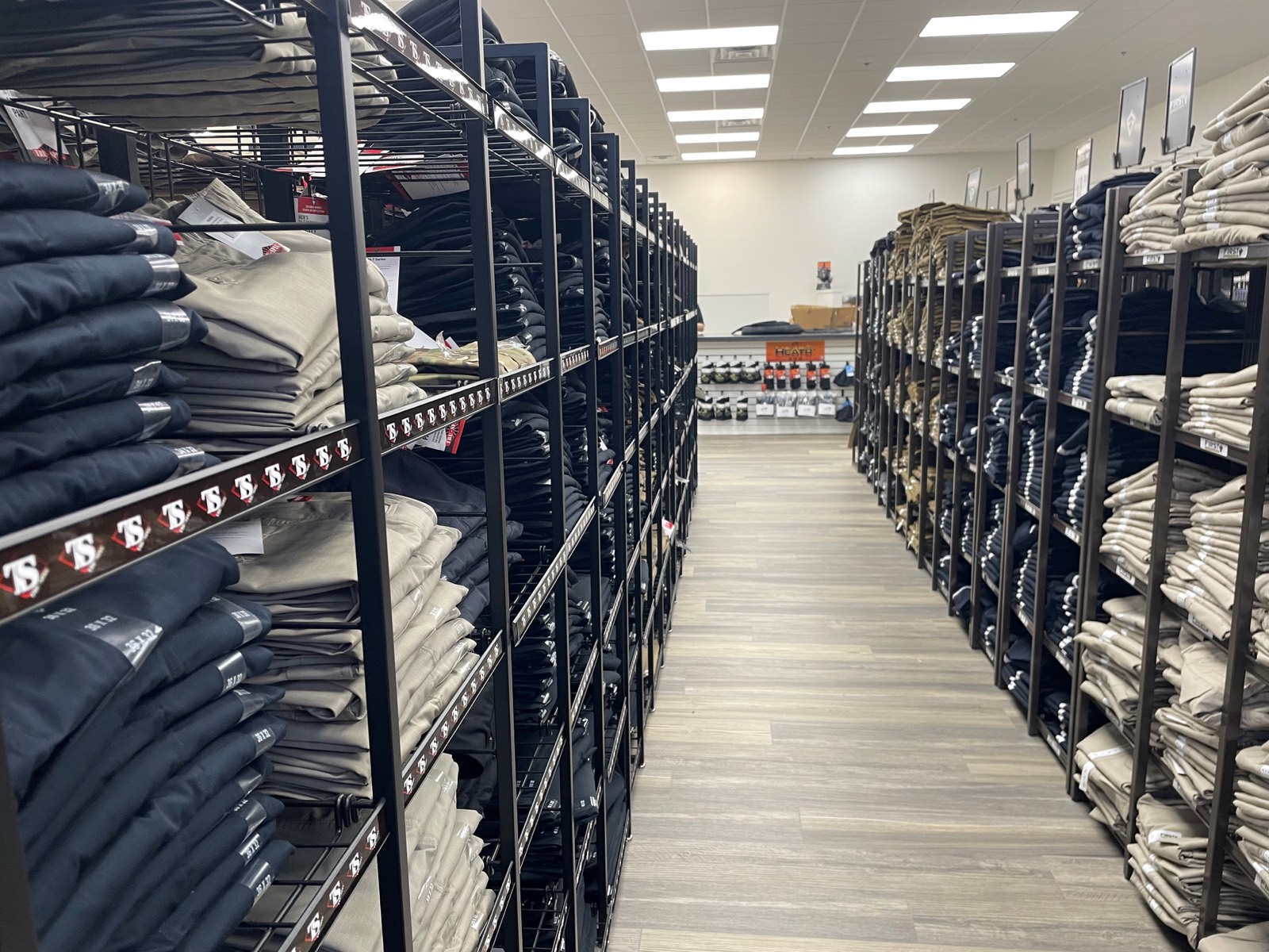 Stocked retail aisles
