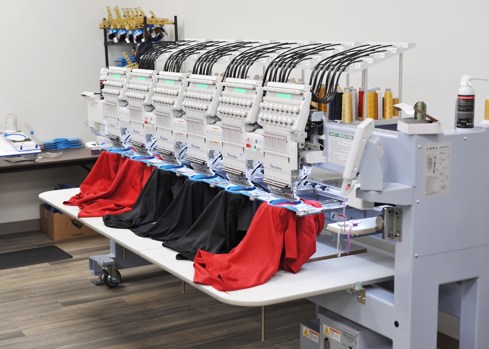 Embroidery machines at T&T